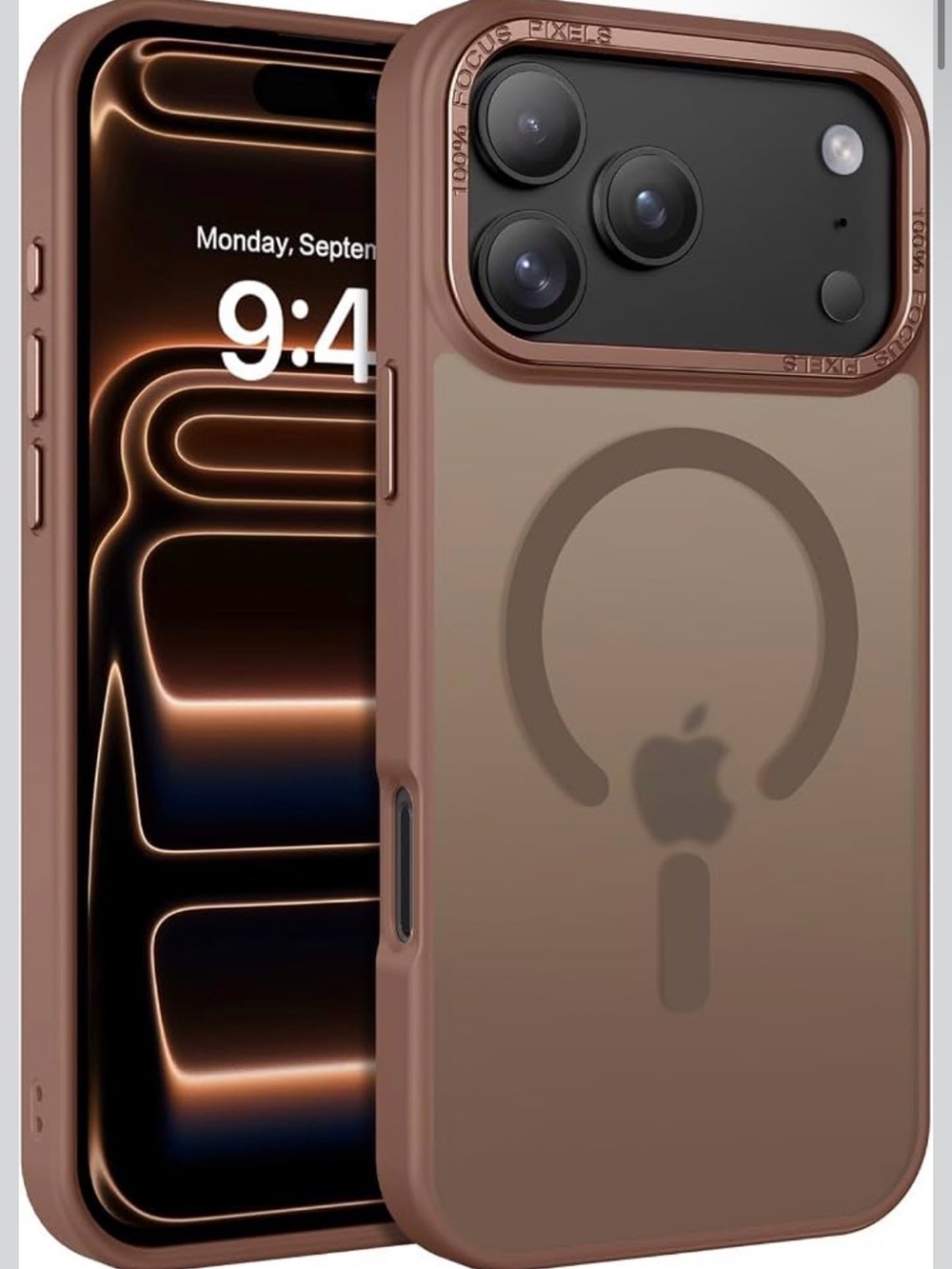 MagSafe Compatible Brown Phone Case for iPhone 17 pro max